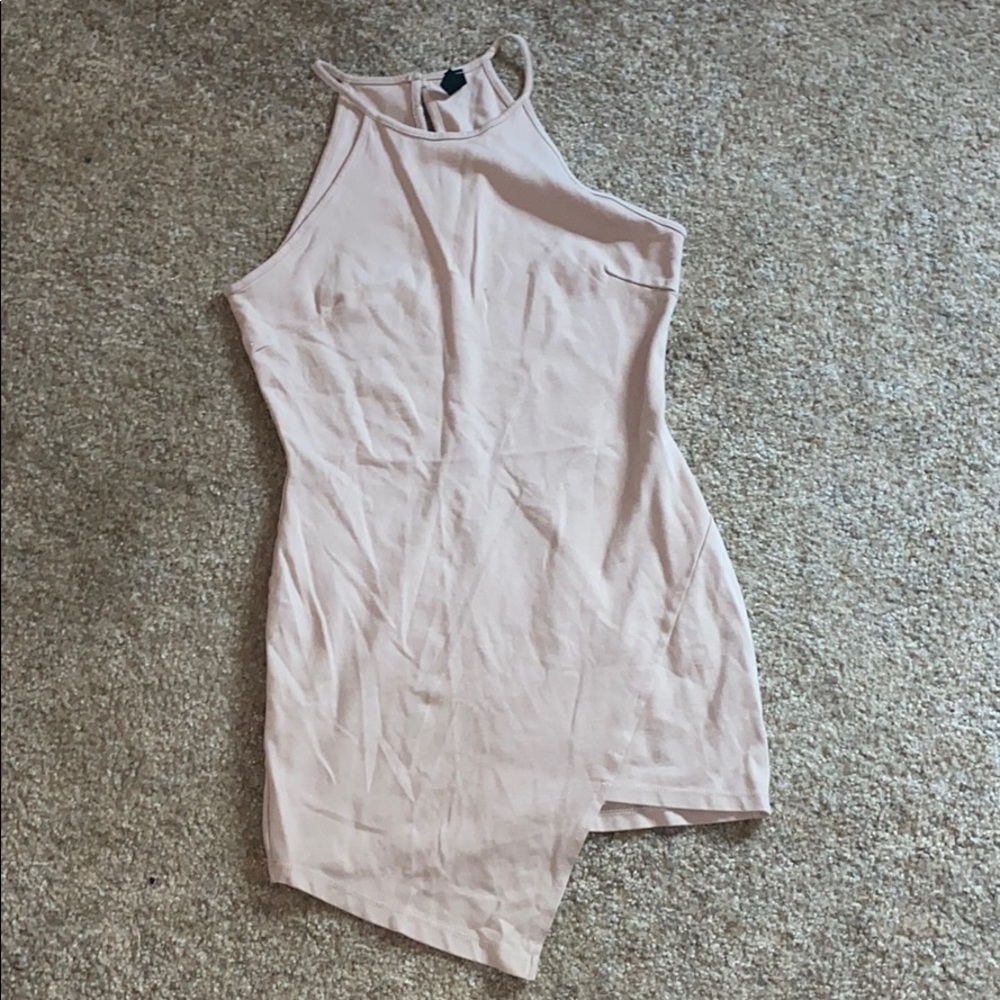 Mock neck, midi dress